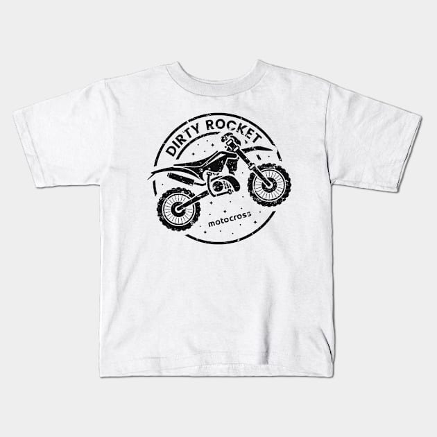 Motocross Kids T-Shirt by VEKTORKITA